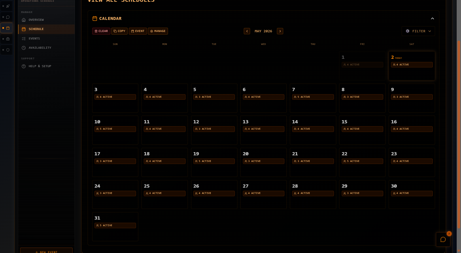 Schedule Ops